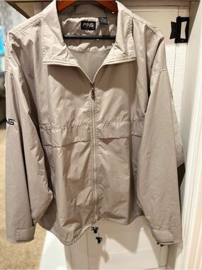 PING Men's Windbreaker Jacket Khaki size XL